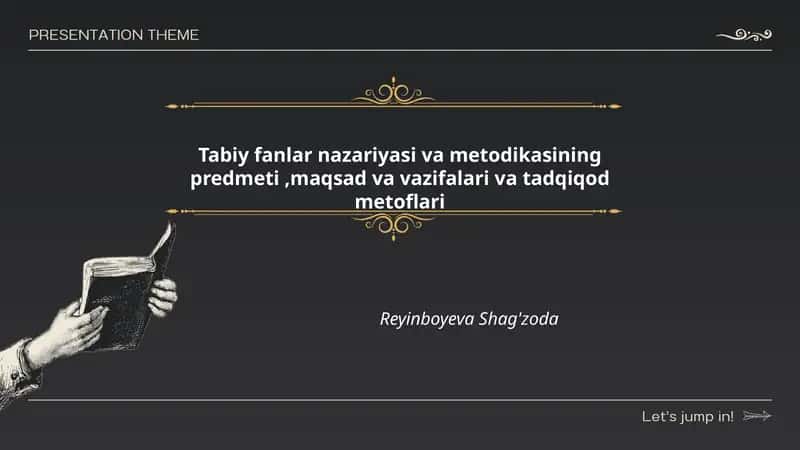 Tabiy fanlar nazariyasi va metodikasi