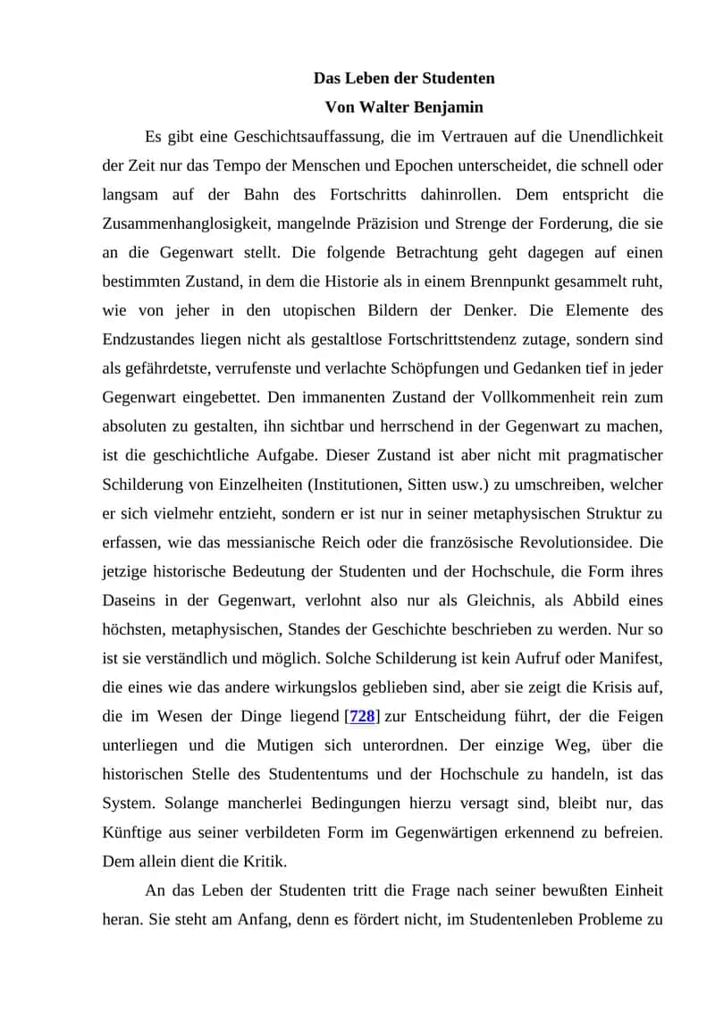 Das Leben der Studenten