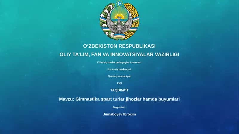 Gimnastika spart turlar jihozlar hamda buyumlari