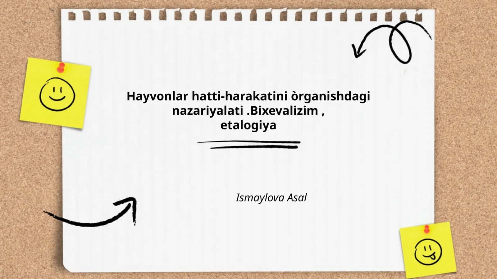Hayvonlar hatti-harakatini òrganishdagi nazariyalati.Bixevalizim, etalogiya