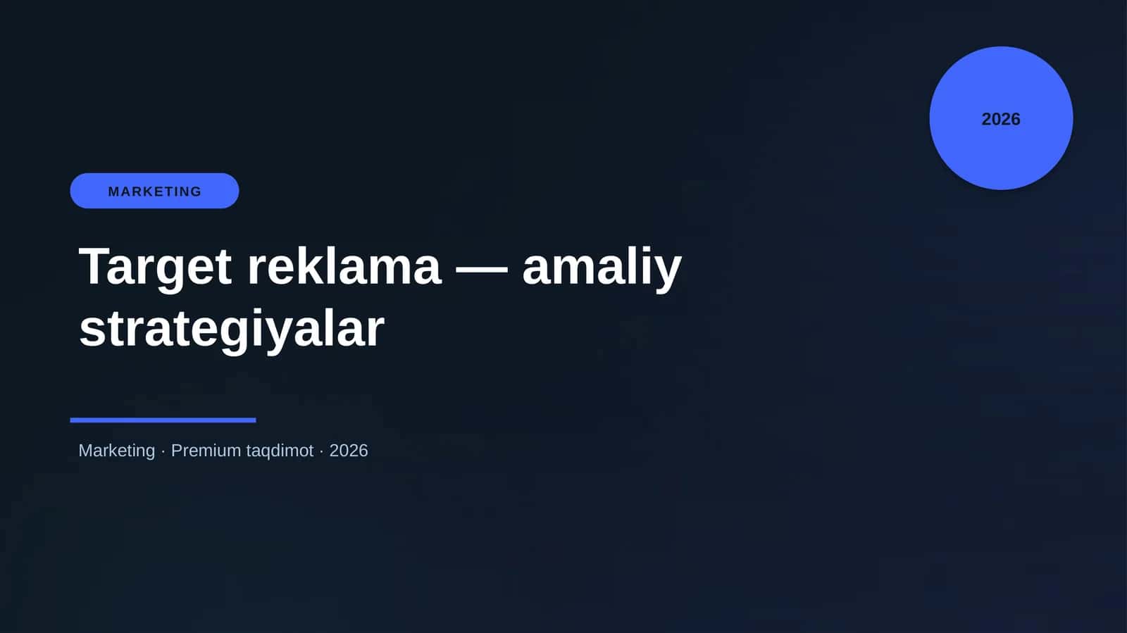 Target reklama — amaliy strategiyalar