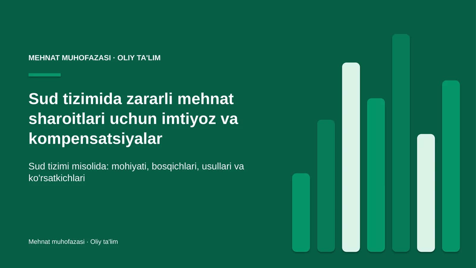 Sud tizimida zararli mehnat sharoitlari uchun imtiyoz va kompensatsiyalar