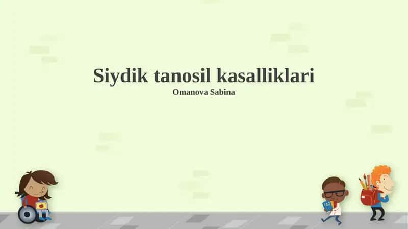Siydik tanosil kasalliklari