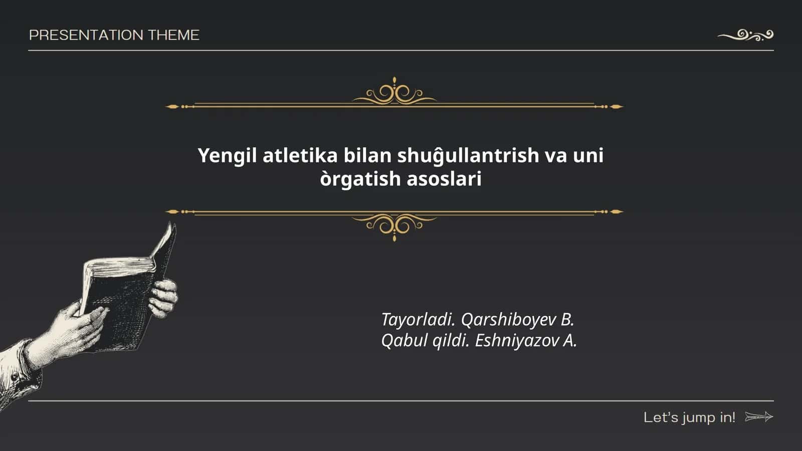 Yengil atletika bilan shuĝullantrish va uni òrgatish asoslari