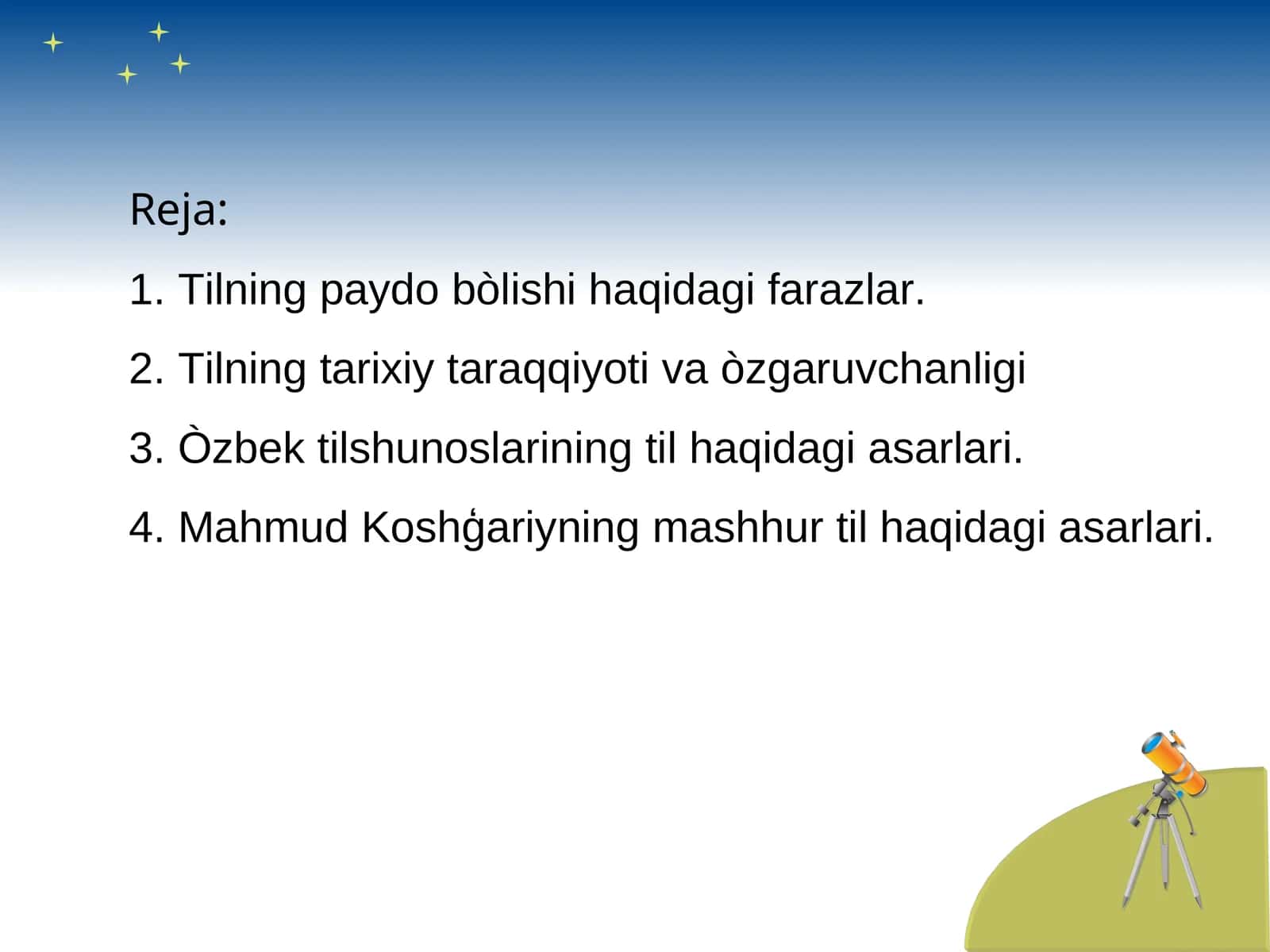 Tilning tarixiy taraqqiyoti