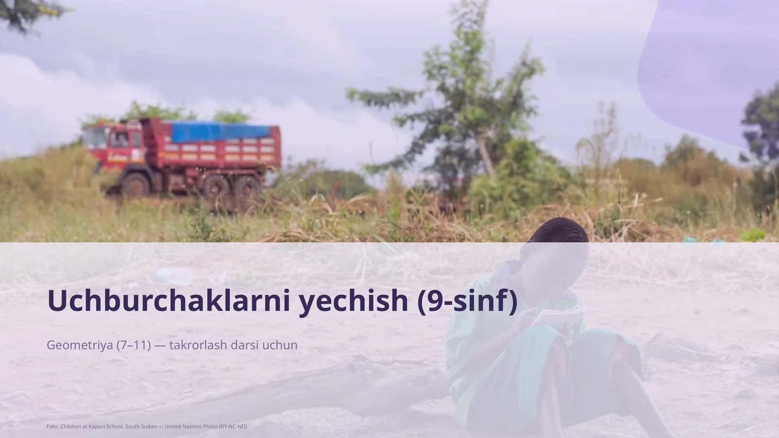 uchburchaklarni yechish 9 sinf 417