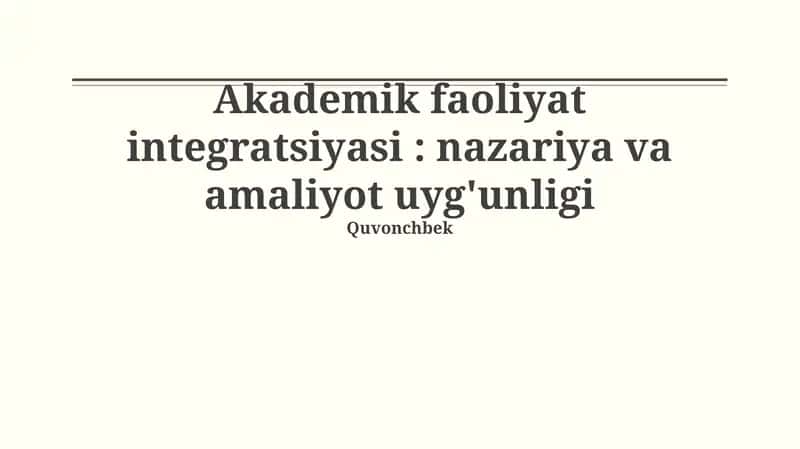 Integratsiya jarayonlari va mexanizmlari