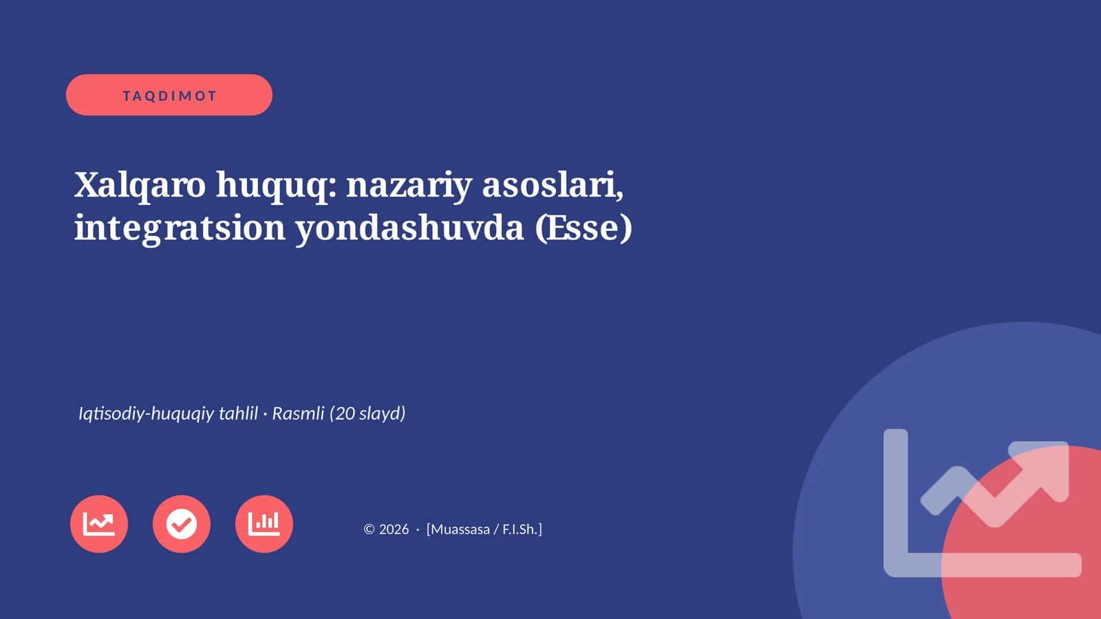 Xalqaro huquq: nazariy asoslari, integratsion yondashuvda (Esse)