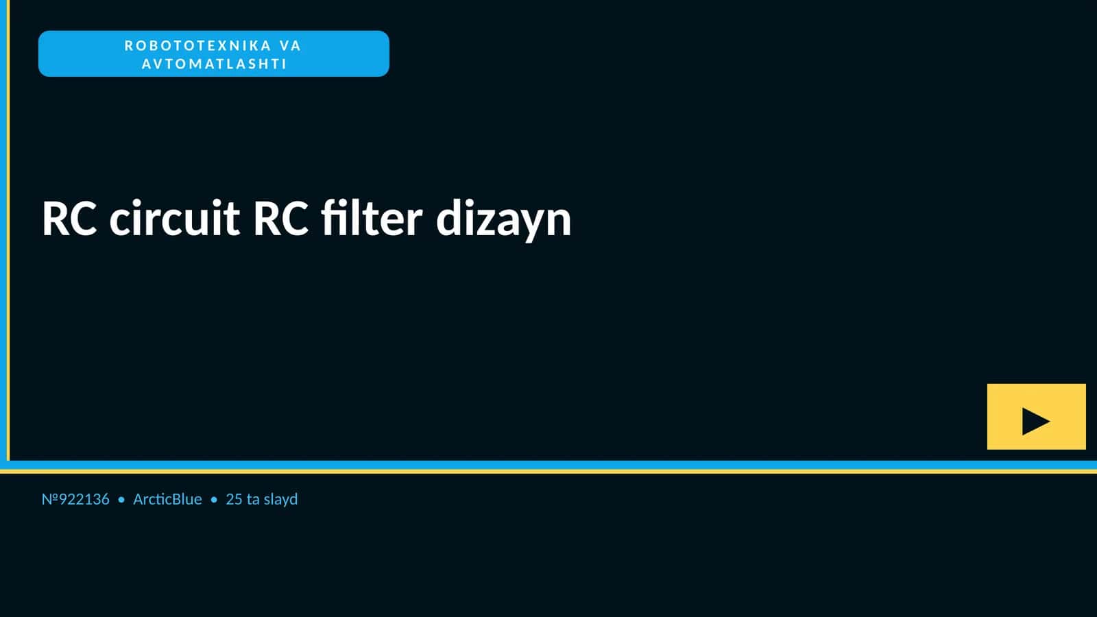 RC circuit RC filter dizayn