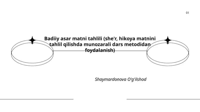 Badiiy asar matni tahlili (she'r, hikoya matnini tahlil qilishda munozarali dars metodidan foydalanish)