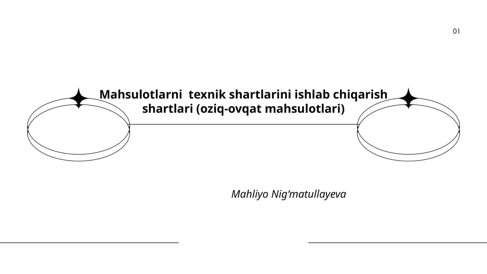 Mahsulotlarni texnik shartlarini ishlab chiqarish shartlari (oziq-ovqat mahsulotlari)