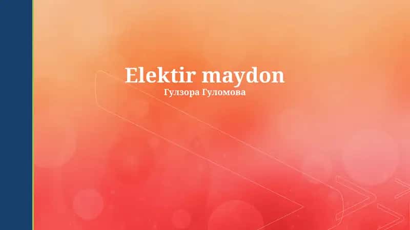 Elektr maydoni