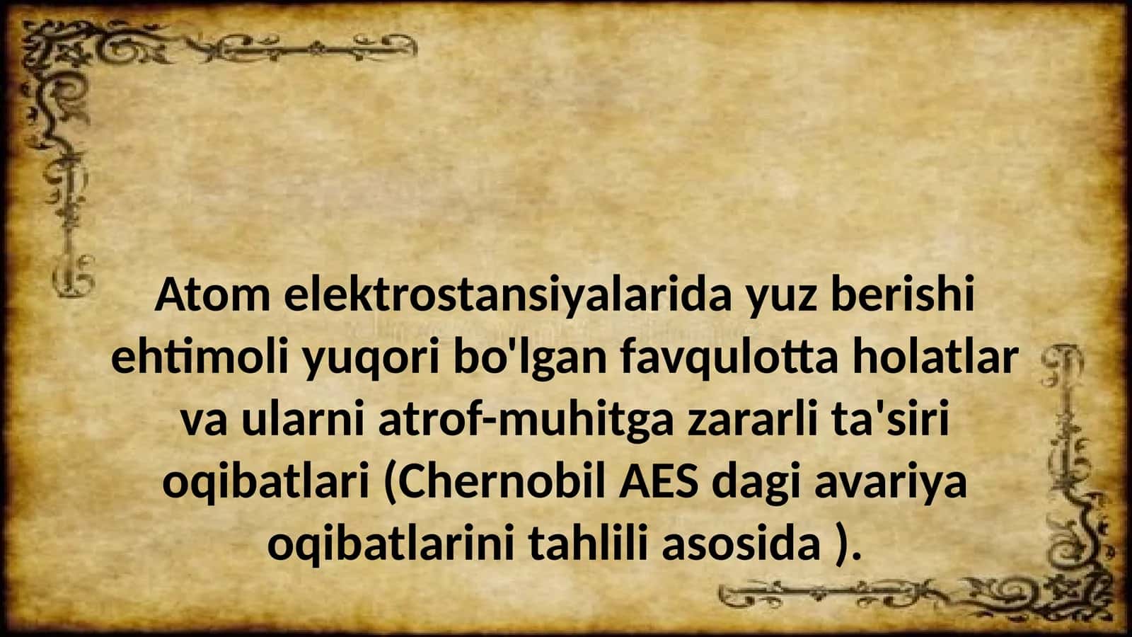 Atom Elektrostansiyalari va Avariyalar