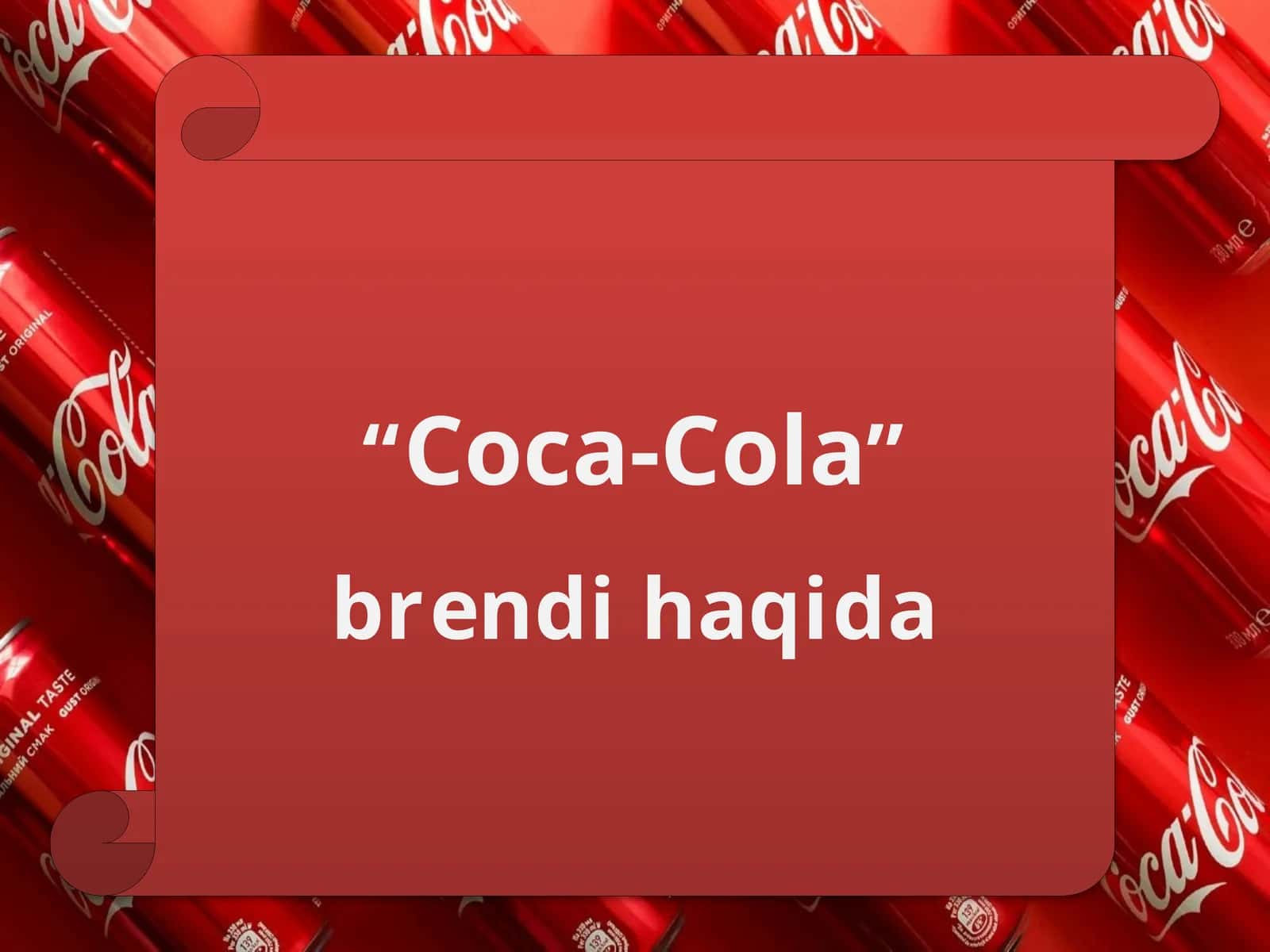 Coca-Cola brendi haqida
