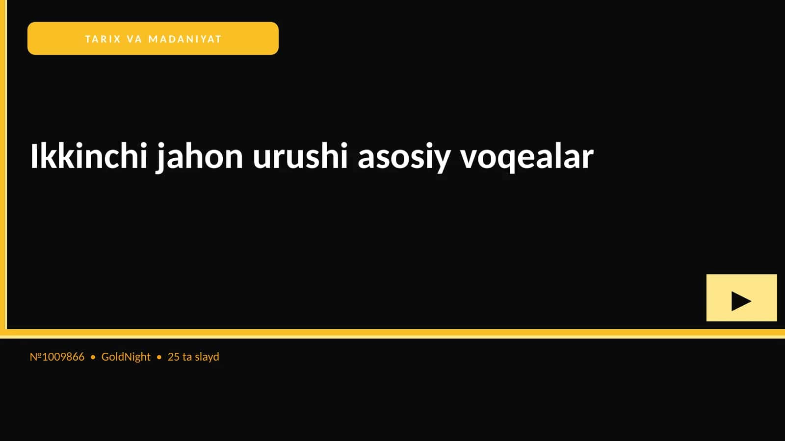 Ikkinchi jahon urushi asosiy voqealar