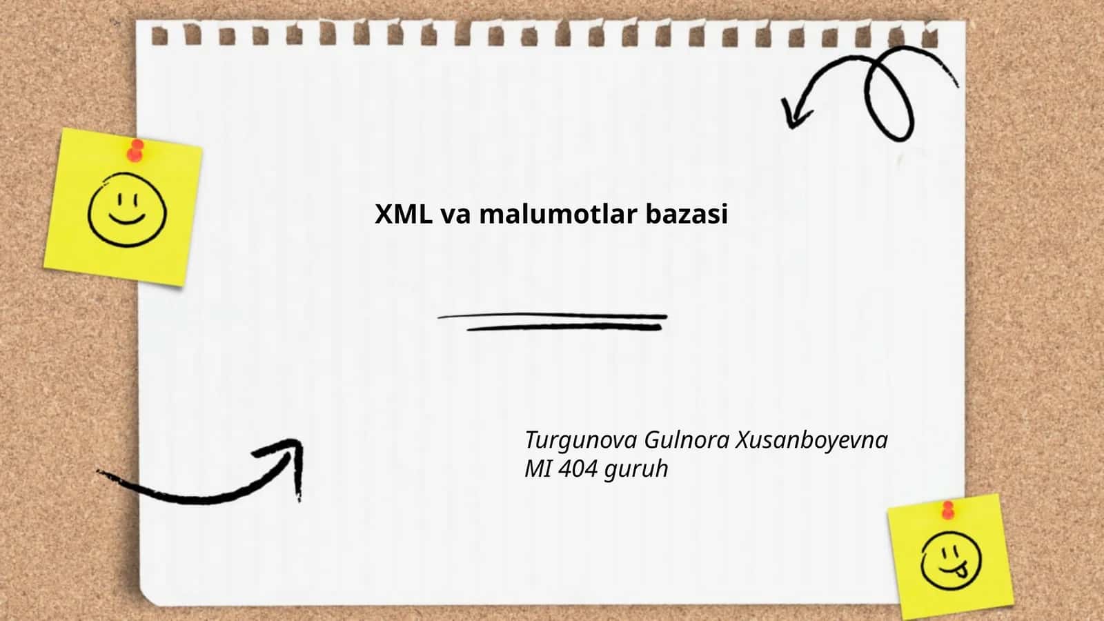 XML va malumotlar bazasi