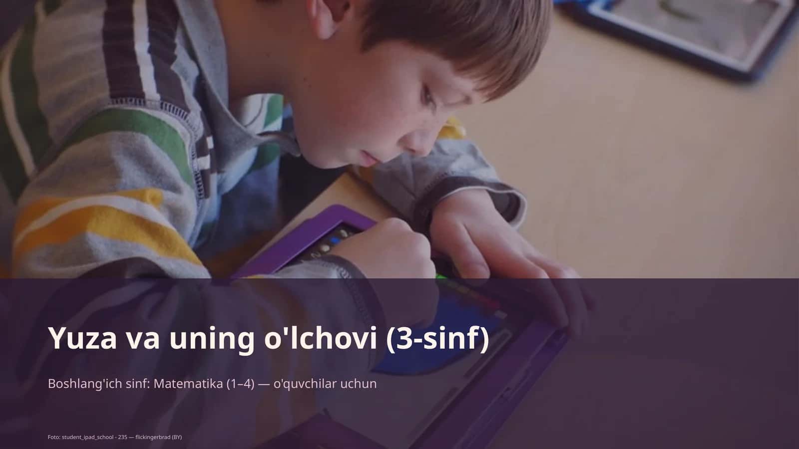 Yuza va uning o'lchovi (3-sinf)