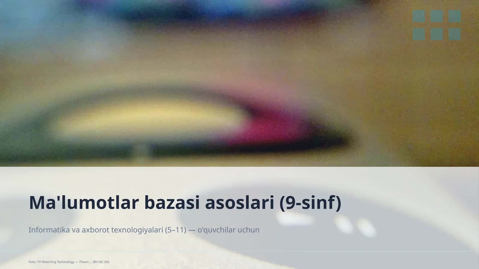 Ma'lumotlar bazasi asoslari (9-sinf)