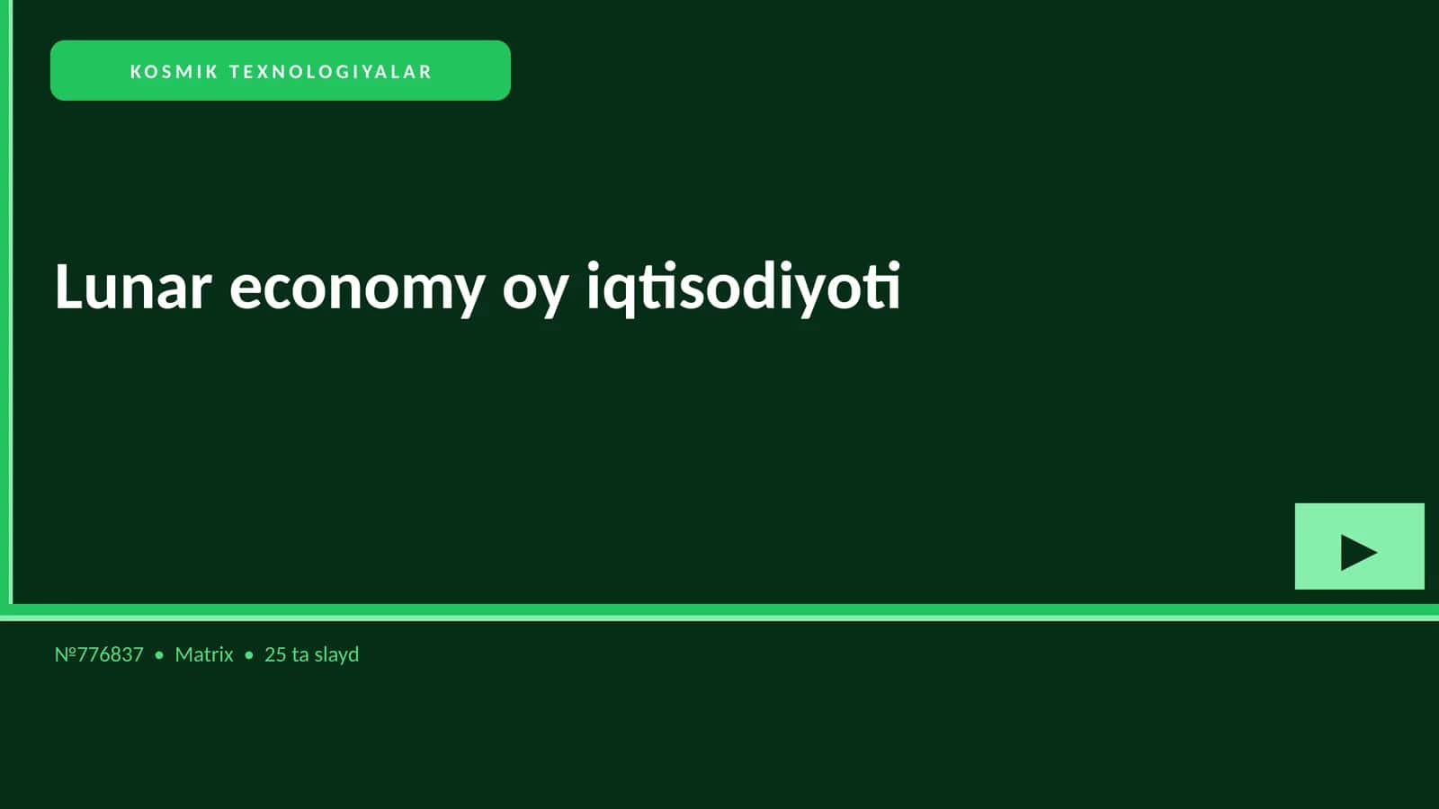 Lunar economy oy iqtisodiyoti