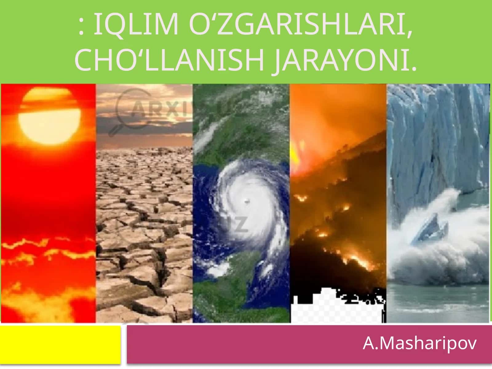 Iqlim o‘zgarishlari, cho‘llanish jarayoni