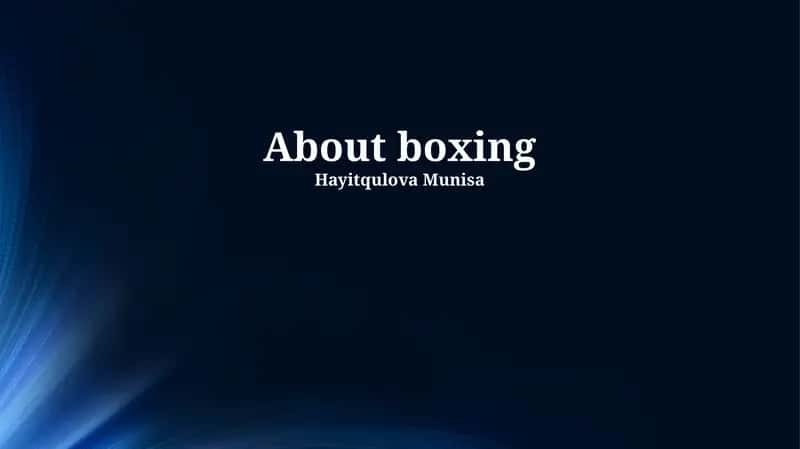 About boxing