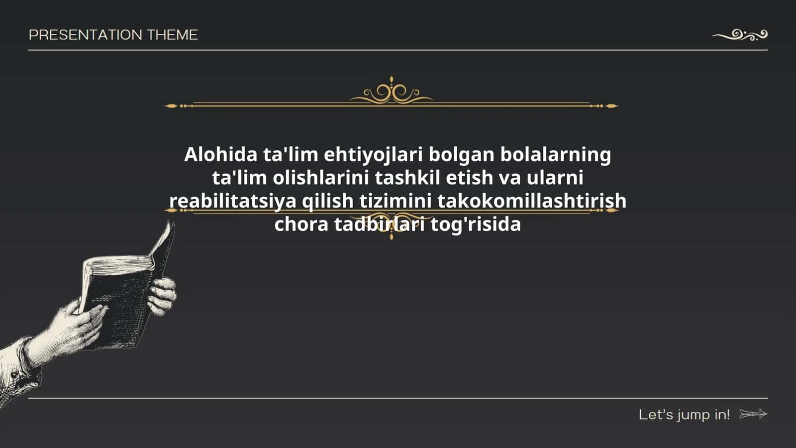 Alohida ta'lim ehtiyojlari bolgan bolalarning ta'lim olishlari