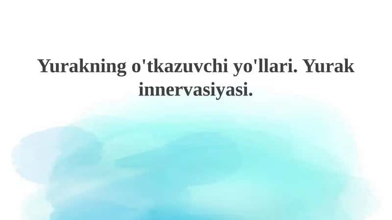 Yurakningo'tkazuvchiyo'llari
