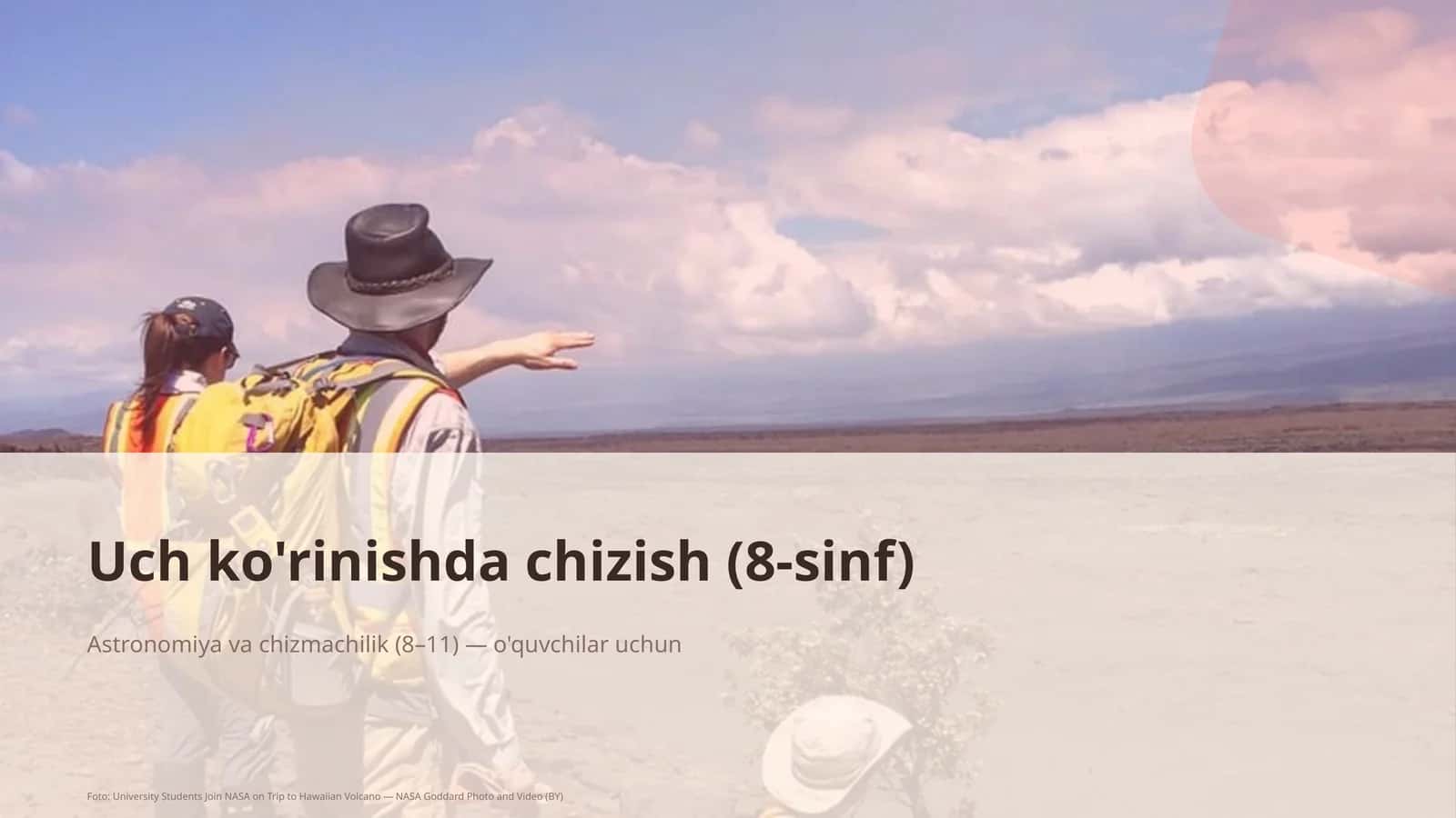 Uch ko'rinishda chizish (8-sinf)