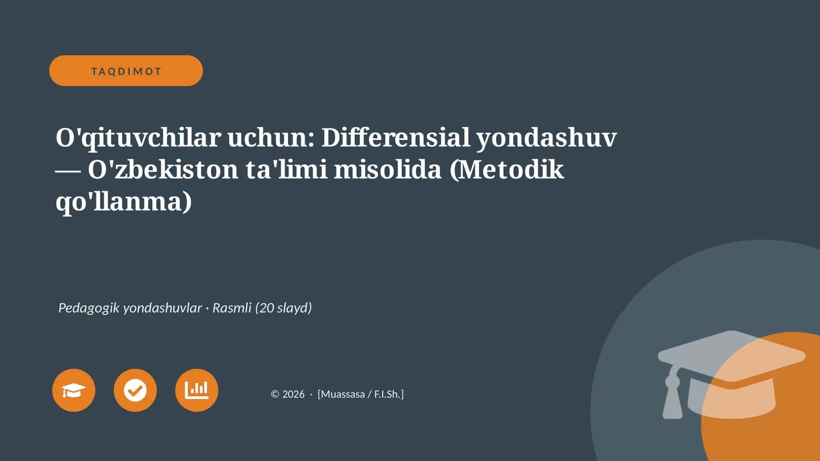 Differensial yondashuv — O'zbekiston ta'limi misolida (Metodik qo'llanma)
