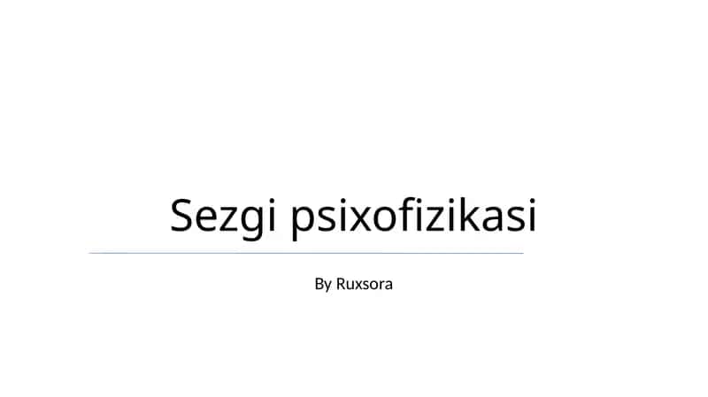 Sezgi psixofizikasi
