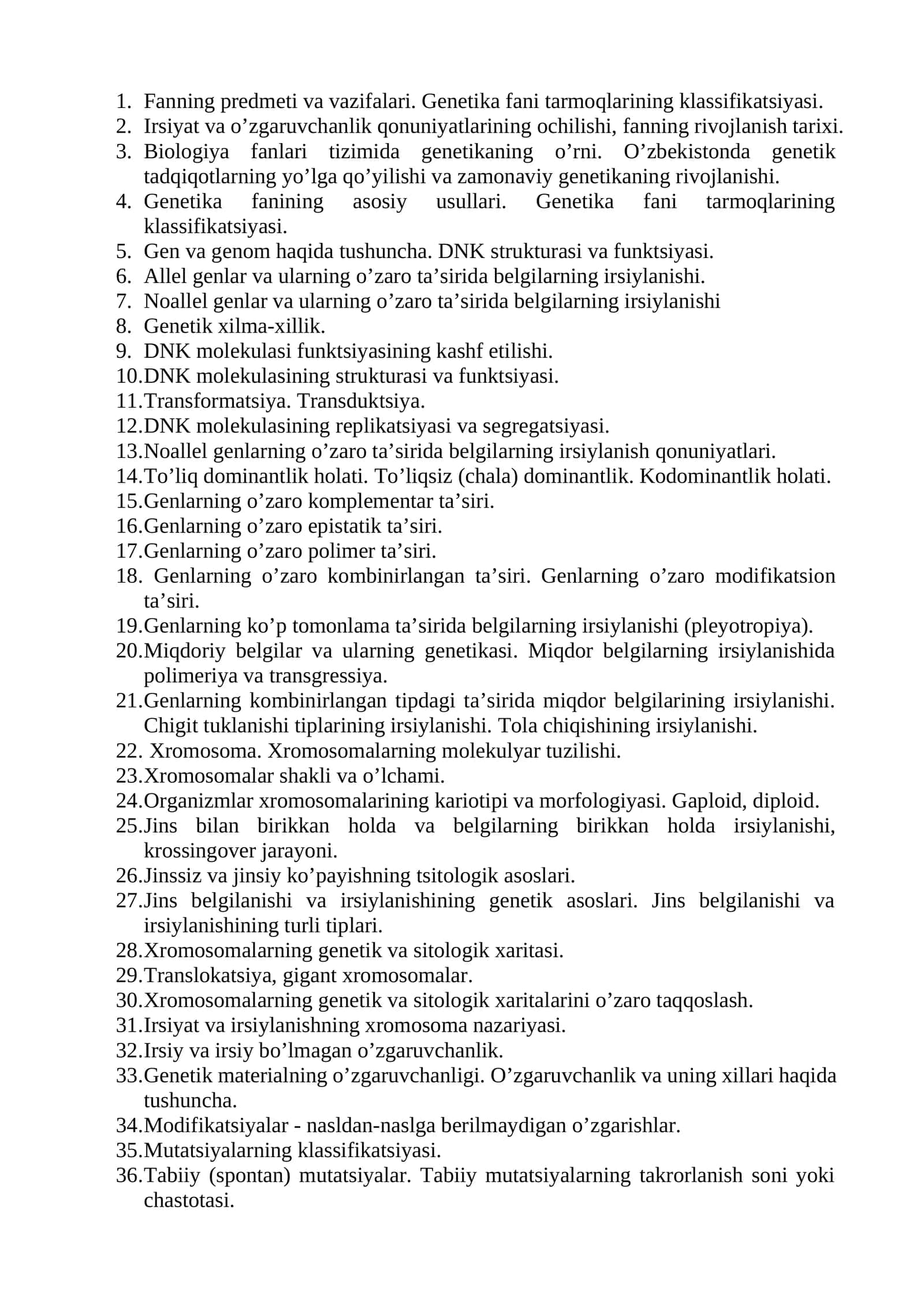 Genetika fanining asosiy usullari