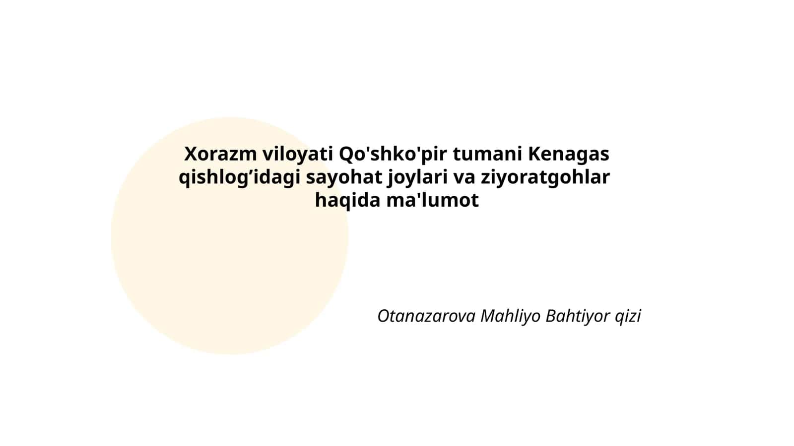 Kenagas qishlog'idagi tarixiy obidalar