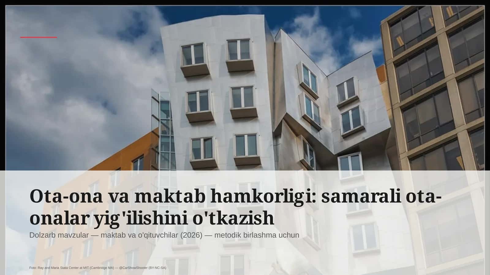 Ota-ona va maktab hamkorligi: samarali ota-onalar yig'ilishini o'tkazish