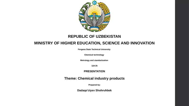 Chemical industry products