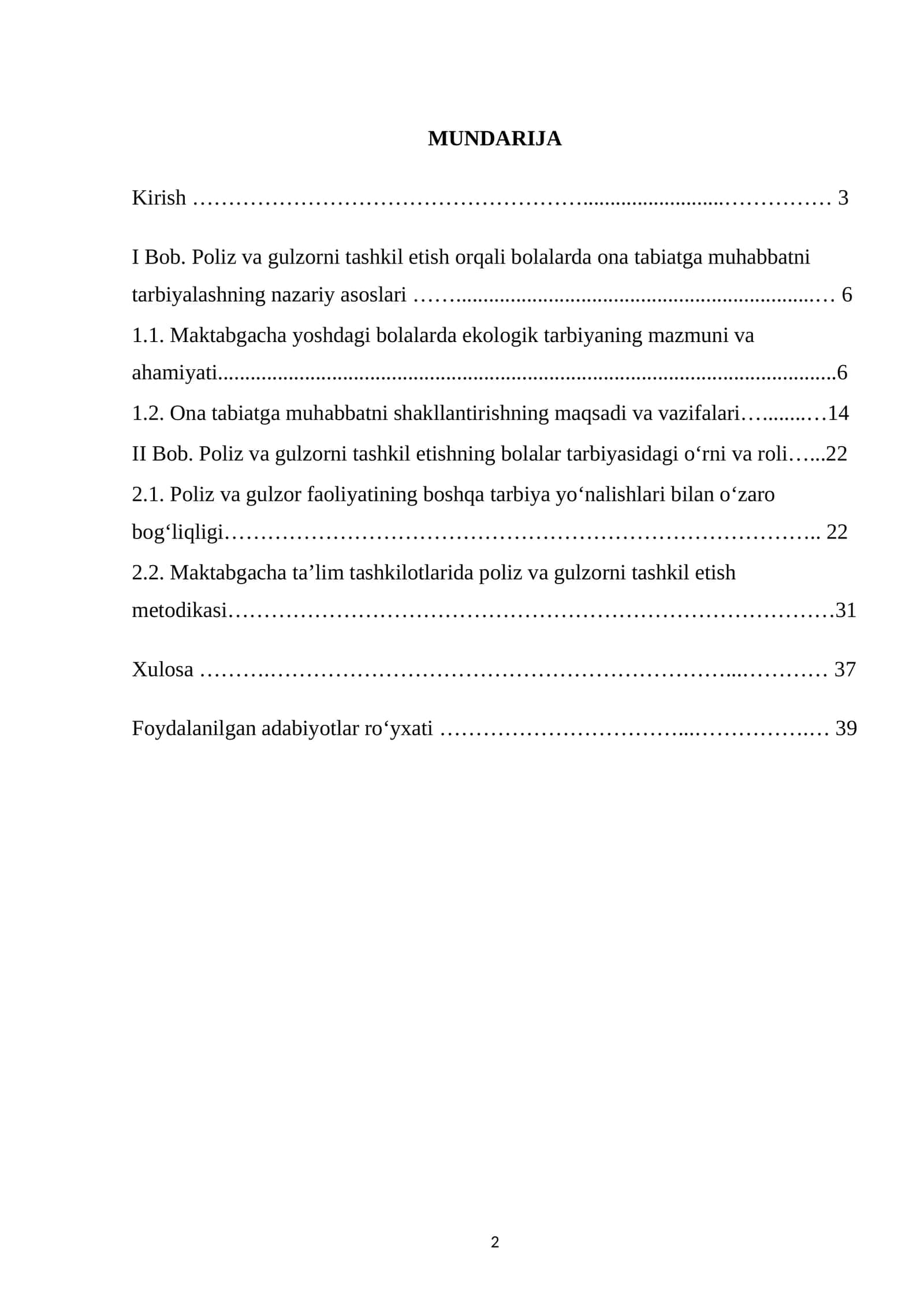 Poliz va gulzorni tashkil etish orqali bolalarda ona tabiatga muhabbatni tarbiyalashning nazariy asoslari