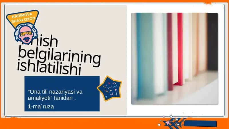 Tinish belgilarining ishlatilishi