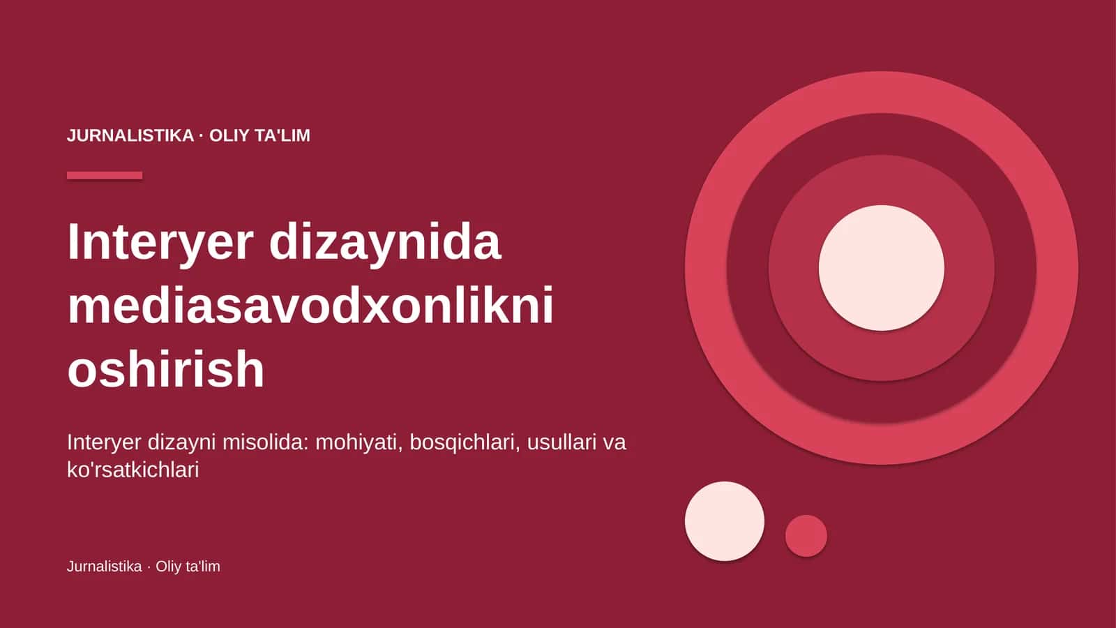 Interyer dizaynida mediasavodxonlikni oshirish