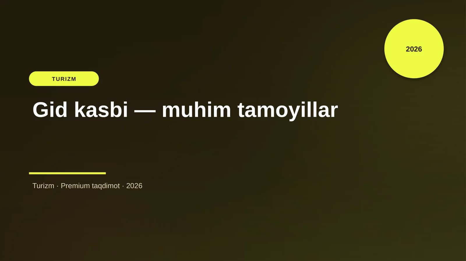 Gid kasbi — muhim tamoyillar