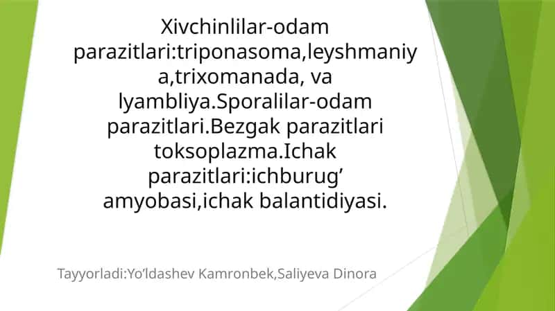 Xivchinlilar odam parazitlari