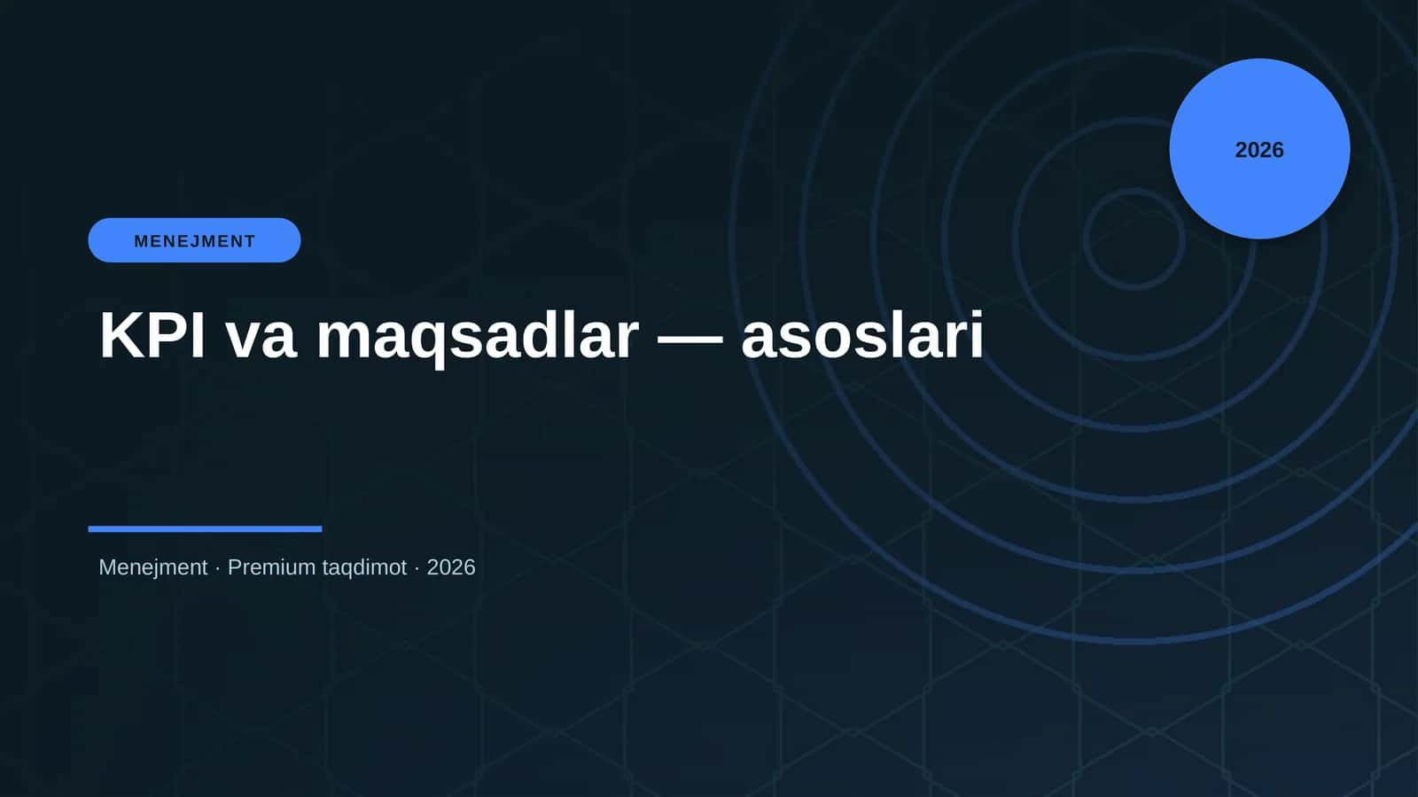 KPI va maqsadlar — asoslari