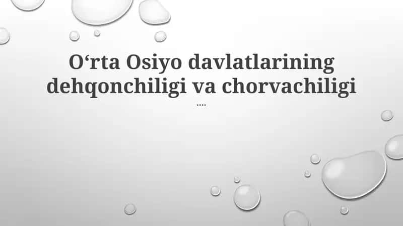 Markaziy Osiyo qishloq xoʻjaligi landshafti va amaliyoti