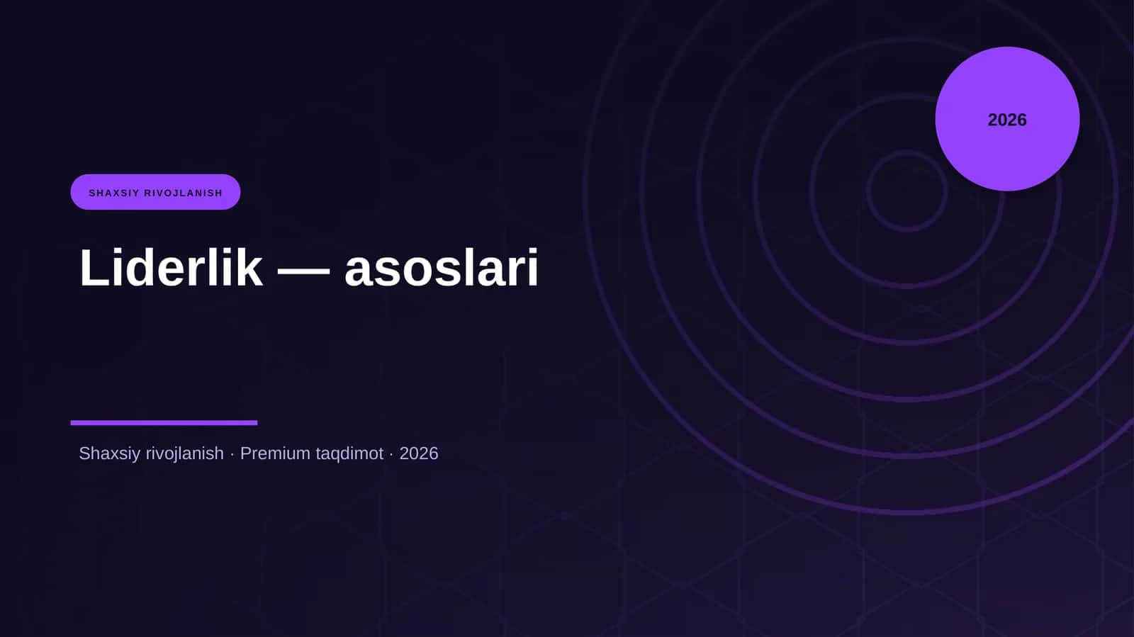 Liderlik — asoslari