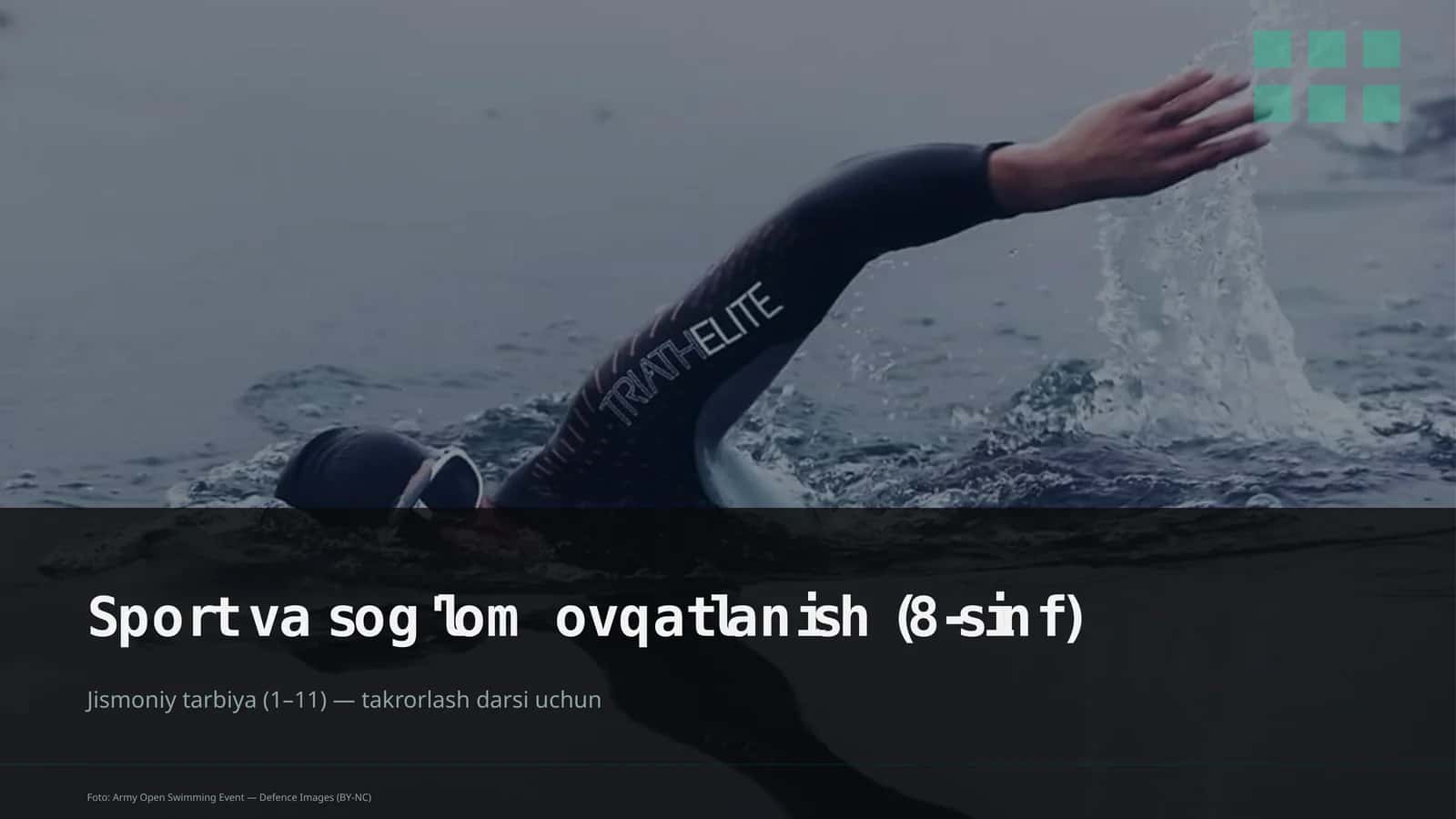 Sport va sog'lom ovqatlanish (8-sinf)