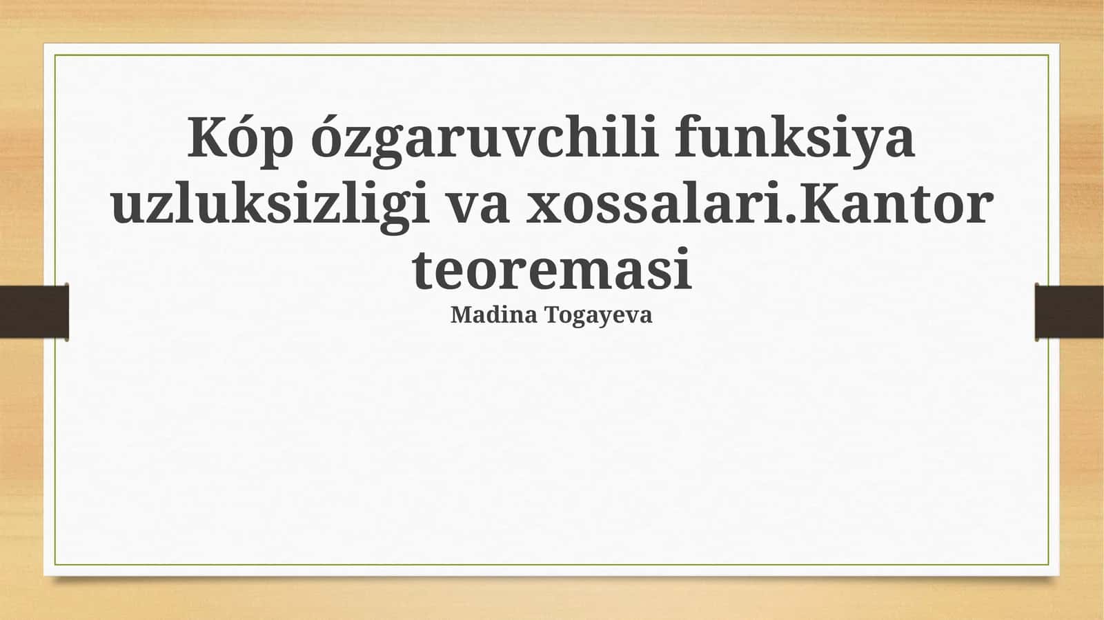 Kantor Teoremasi