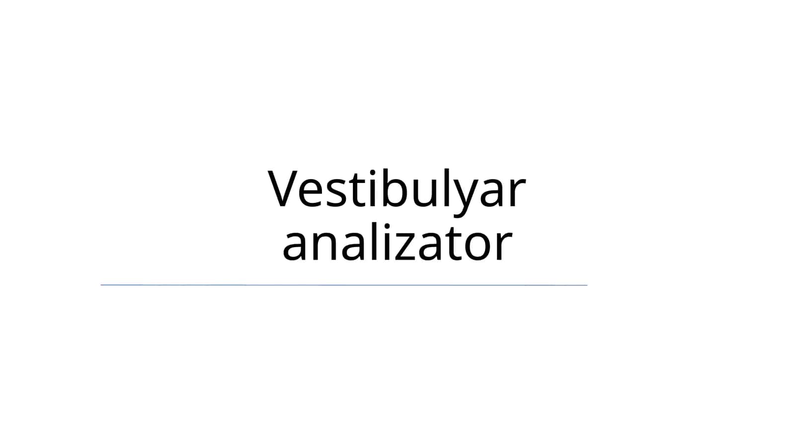Vestibulyar analizator