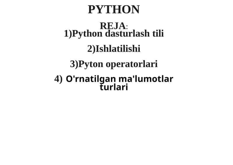 PYTHON