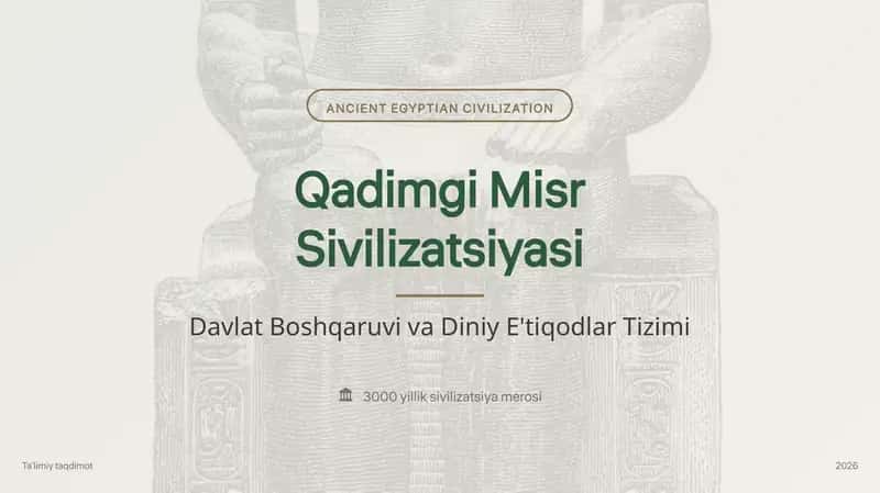 Qadimgi Misr Sivilizatsiyasi