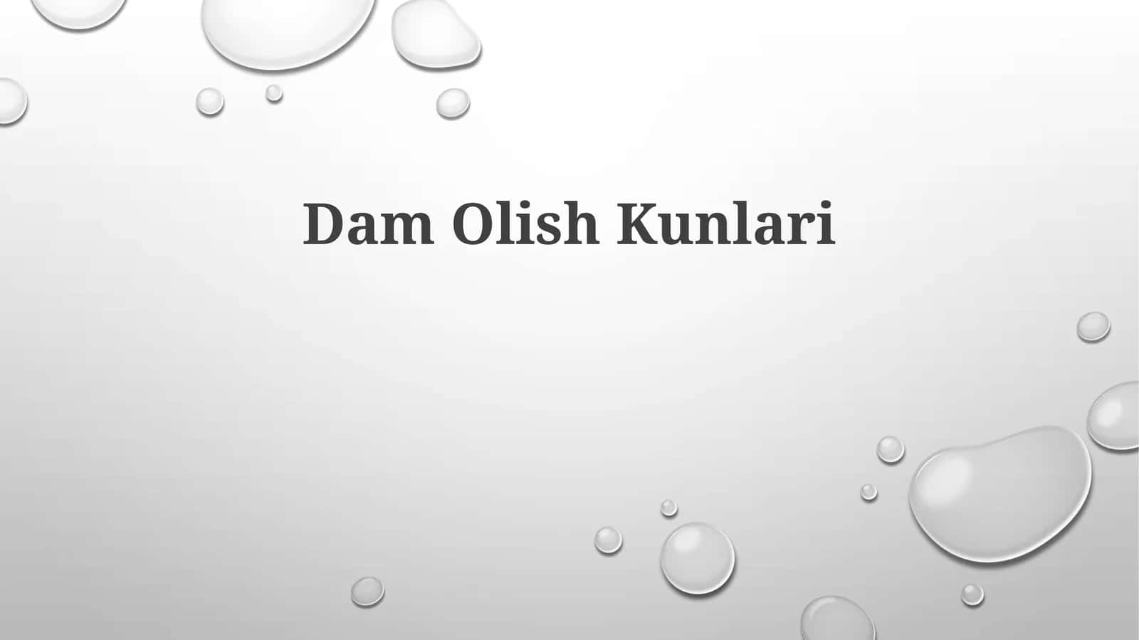 Dam Olish Kunlari