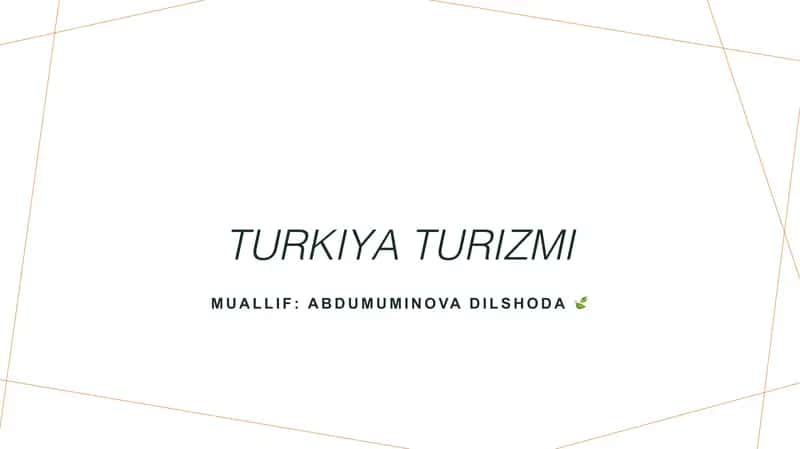Turkiya turizmi