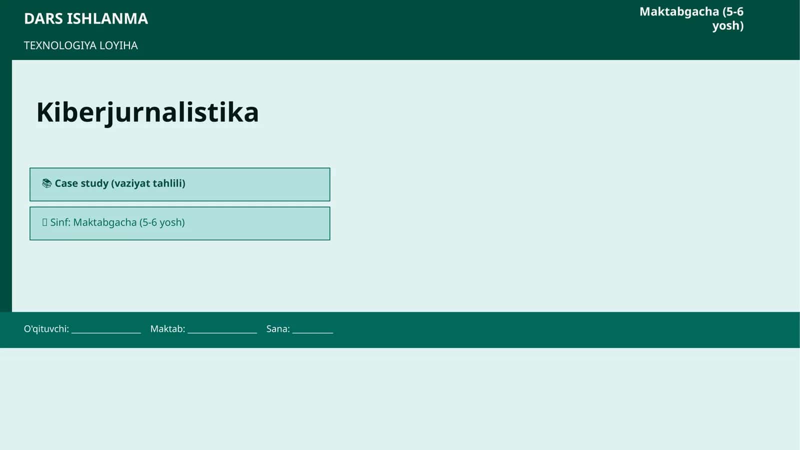 TEXNOLOGIYA LOYIHA
